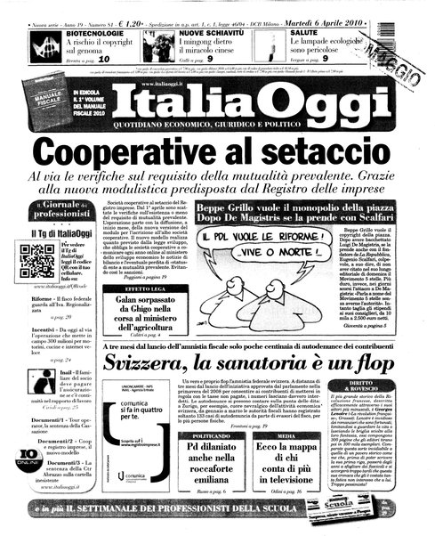 Italia oggi : quotidiano di economia finanza e politica